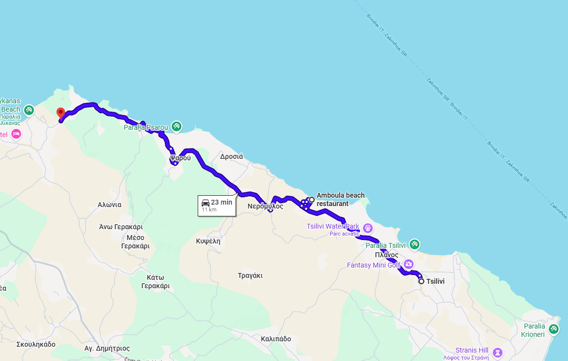 Zakynthos driving costs