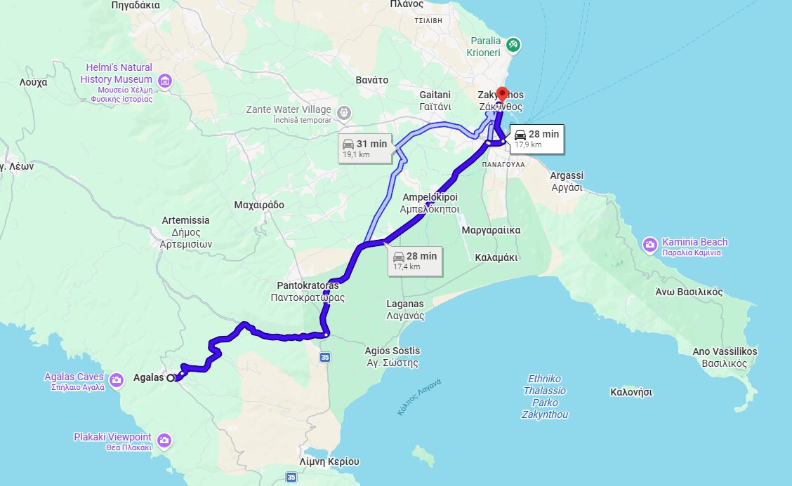 discover Zakynthos villages by car