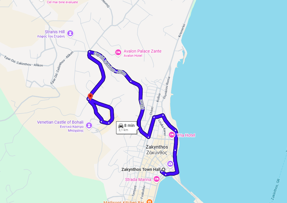 scenic drives in Zakynthos