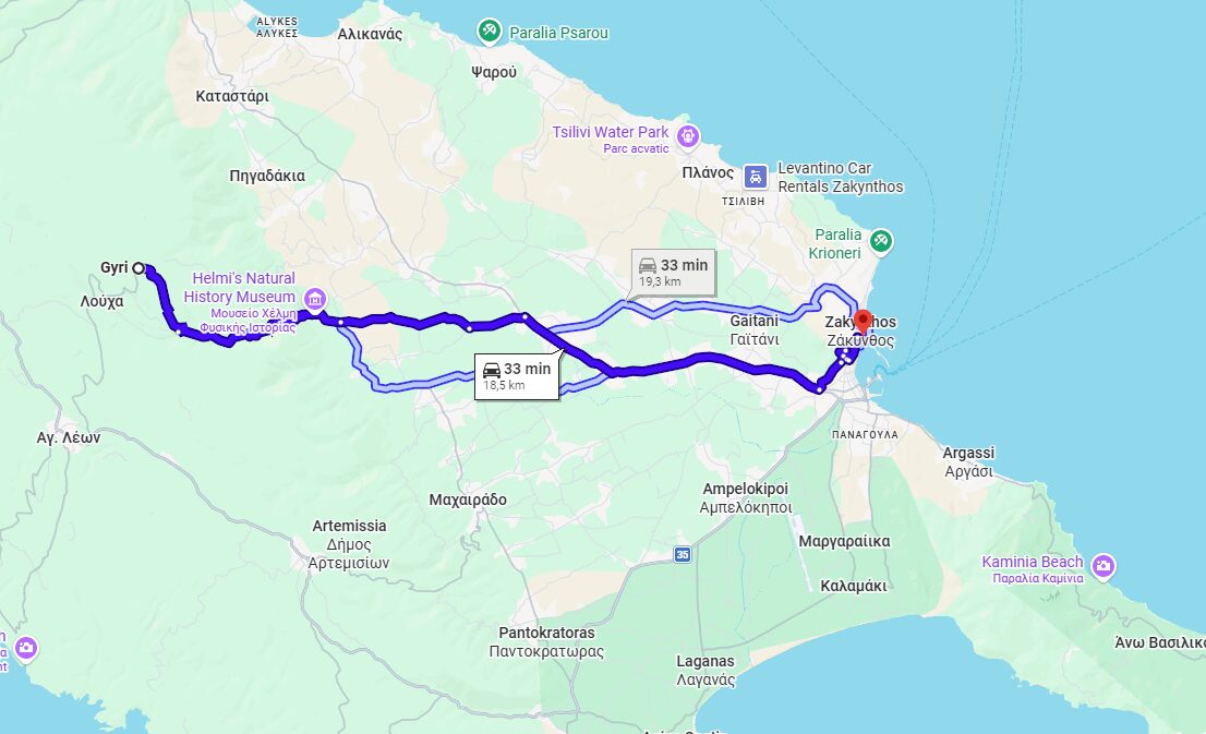 discover Zakynthos villages by car