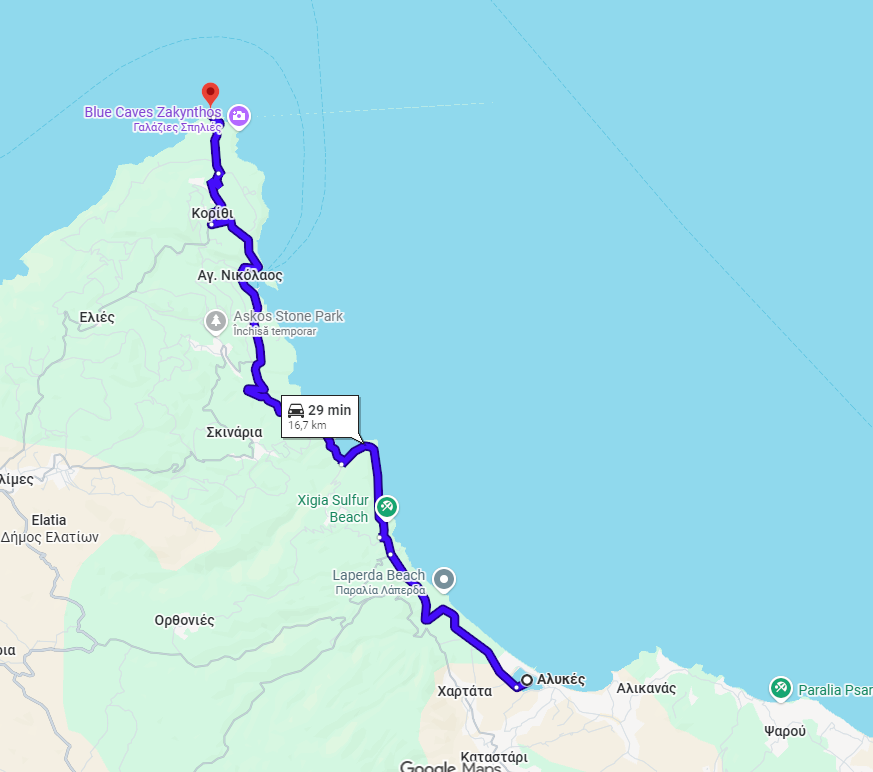 scenic drives in Zakynthos