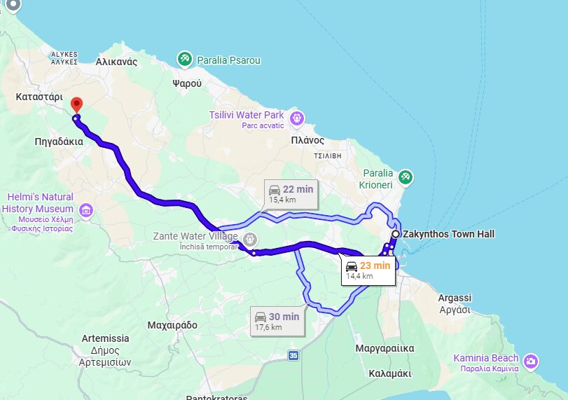 alykes maps distances