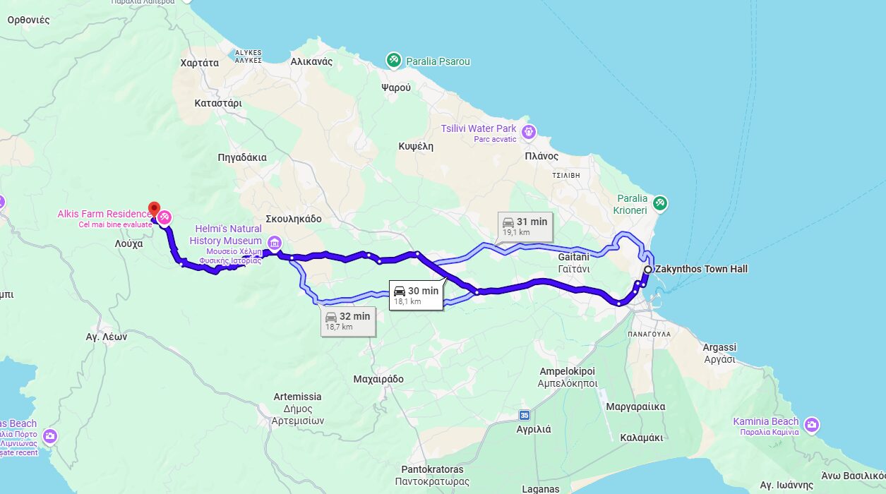 scenic drives in Zakynthos