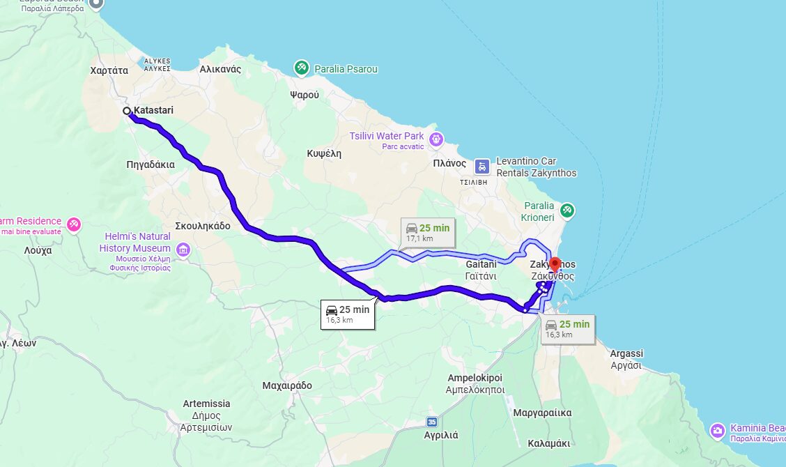 discover Zakynthos villages by car