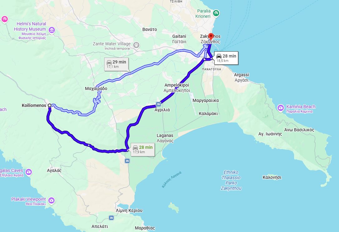 discover Zakynthos villages by car