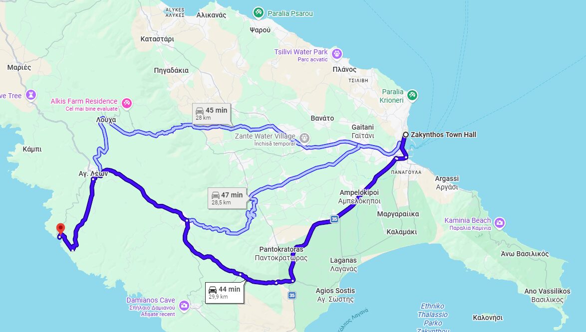 scenic drives in Zakynthos