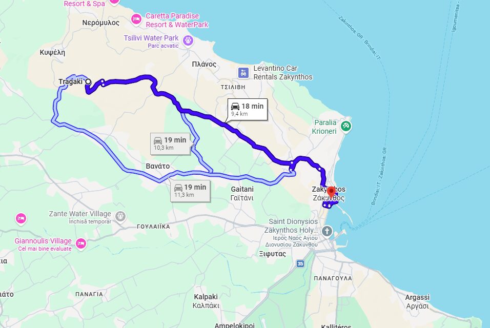 discover Zakynthos villages by car